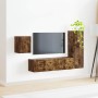 Conjunto de mueble de TV 4 pcs Roble ahumado en Muebles TV | Comprar online en Foru.es