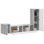 Conjunto de mueble de TV 4 pcs Gris Sonoma Madera de ingeniería en Muebles TV | Comprar online en Foru.es