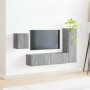 Conjunto de mueble de TV 4 pcs Gris Sonoma Madera de ingeniería en Muebles TV | Comprar online en Foru.es