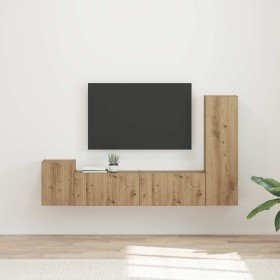 Conjunto de mueble de TV 4 pcs Roble artesanal en Muebles TV | Comprar online en Foru.es