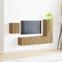 Conjunto de mueble de TV 4 pcs Roble artesanal en Muebles TV | Comprar online en Foru.es