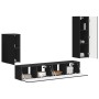 Conjunto de mueble de TV 3 pcs Negro Madera de ingeniería en Muebles TV | Comprar online en Foru.es