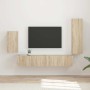 Conjunto de mueble de TV Montaje en la pared 3 pcs Roble Sonoma en Muebles TV | Comprar online en Foru.es
