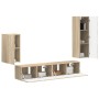 Conjunto de mueble de TV Montaje en la pared 3 pcs Roble Sonoma en Muebles TV | Comprar online en Foru.es