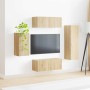 Conjunto de mueble de TV Montaje en la pared 3 pcs Roble Sonoma en Muebles TV | Comprar online en Foru.es