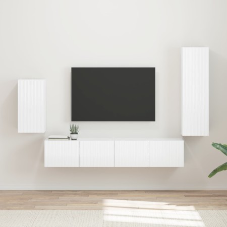 Conjunto de mueble de TV 3 pcs brillante Madera de ingeniería en Muebles TV | Comprar online en Foru.es