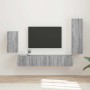 Conjunto de mueble de TV 3 pcs Gris Sonoma Madera de ingeniería en Muebles TV | Comprar online en Foru.es