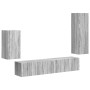 Conjunto de mueble de TV 3 pcs Gris Sonoma Madera de ingeniería en Muebles TV | Comprar online en Foru.es