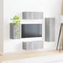 Conjunto de mueble de TV 3 pcs Gris Sonoma Madera de ingeniería en Muebles TV | Comprar online en Foru.es