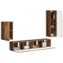Conjunto de mueble de TV Montaje en la pared 3 pcs Madera vieja en Muebles TV | Comprar online en Foru.es