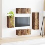 Conjunto de mueble de TV Montaje en la pared 3 pcs Madera vieja en Muebles TV | Comprar online en Foru.es