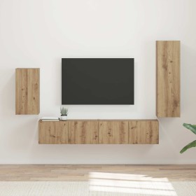 Conjunto de mueble de TV 3 pcs Roble artesanal en Muebles TV | Comprar online en Foru.es