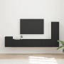 Conjunto de mueble de TV 3 pcs Negro Madera de ingeniería en Muebles TV | Comprar online en Foru.es