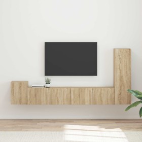Conjunto de mueble de TV Montaje en la pared 3 pcs Roble Sonoma en Muebles TV | Comprar online en Foru.es