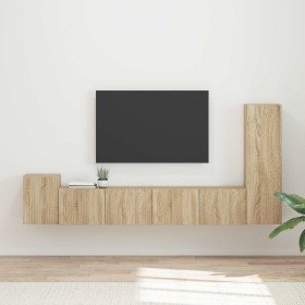 Conjunto de mueble de TV Montaje en la pared 3 pcs Roble Sonoma en Muebles TV | Comprar online en Foru.es