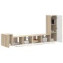 Conjunto de mueble de TV Montaje en la pared 3 pcs Roble Sonoma en Muebles TV | Comprar online en Foru.es
