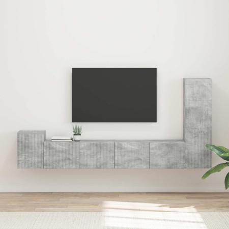 Conjunto de mueble de TV 3 pcs Gris Concreto en Muebles TV | Comprar online en Foru.es