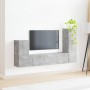 Conjunto de mueble de TV 3 pcs Gris Concreto en Muebles TV | Comprar online en Foru.es
