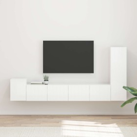 Conjunto de mueble de TV 3 pcs brillante Madera de ingeniería en Muebles TV | Comprar online en Foru.es