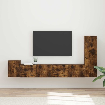 Conjunto de mueble de TV 3 pcs Roble ahumado en Muebles TV | Comprar online en Foru.es