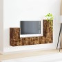 Conjunto de mueble de TV 3 pcs Roble ahumado en Muebles TV | Comprar online en Foru.es