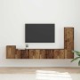 Conjunto de mueble de TV Montaje en la pared 3 pcs Madera vieja en Muebles TV | Comprar online en Foru.es