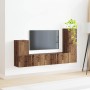 Conjunto de mueble de TV Montaje en la pared 3 pcs Madera vieja en Muebles TV | Comprar online en Foru.es
