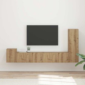 Conjunto de mueble de TV 3 pcs Roble artesanal en Muebles TV | Comprar online en Foru.es