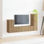 Conjunto de mueble de TV 3 pcs Roble artesanal en Muebles TV | Comprar online en Foru.es