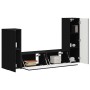 Conjunto de mueble de TV 4 pcs Negro Madera de ingeniería en Muebles TV | Comprar online en Foru.es