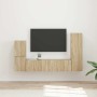 Conjunto de mueble de TV Montaje en la pared 4 pcs Roble Sonoma en Muebles TV | Comprar online en Foru.es