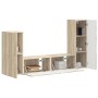 Conjunto de mueble de TV Montaje en la pared 4 pcs Roble Sonoma en Muebles TV | Comprar online en Foru.es