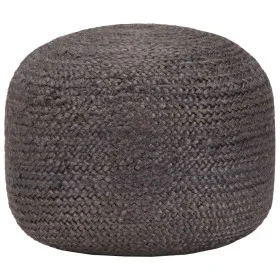 Puf hecho a mano gris oscuro 45x30 cm yute de vidaXL, Otomanas - Ref: Foro24-248082, Precio: 69,96 €, Descuento: %