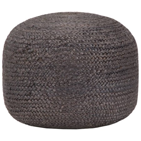 Puf hecho a mano gris oscuro 45x30 cm yute de vidaXL, Otomanas - Ref: Foro24-248082, Precio: 71,24 €, Descuento: %