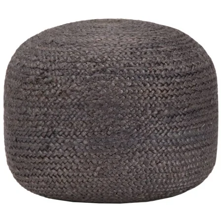 Puf hecho a mano gris oscuro 45x30 cm yute de vidaXL, Otomanas - Ref: Foro24-248082, Precio: 69,96 €, Descuento: %