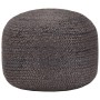 Puf hecho a mano gris oscuro 45x30 cm yute de vidaXL, Otomanas - Ref: Foro24-248082, Precio: 71,24 €, Descuento: %