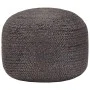Puf hecho a mano gris oscuro 45x30 cm yute de vidaXL, Otomanas - Ref: Foro24-248082, Precio: 69,96 €, Descuento: %
