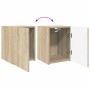 Conjunto de mueble de TV Montaje en la pared 4 pcs Roble Sonoma en Muebles TV | Comprar online en Foru.es