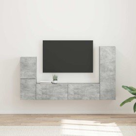 Conjunto de mueble de TV 4 pcs Gris Concreto en Muebles TV | Comprar online en Foru.es