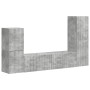 Conjunto de mueble de TV 4 pcs Gris Concreto en Muebles TV | Comprar online en Foru.es