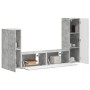 Conjunto de mueble de TV 4 pcs Gris Concreto en Muebles TV | Comprar online en Foru.es