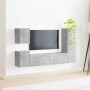 Conjunto de mueble de TV 4 pcs Gris Concreto en Muebles TV | Comprar online en Foru.es