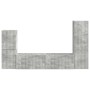 Conjunto de mueble de TV 4 pcs Gris Concreto en Muebles TV | Comprar online en Foru.es