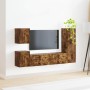 Conjunto de mueble de TV 4 pcs Roble ahumado en Muebles TV | Comprar online en Foru.es