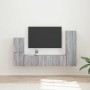 Conjunto de mueble de TV 4 pcs Gris Sonoma Madera de ingeniería en Muebles TV | Comprar online en Foru.es