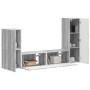 Conjunto de mueble de TV 4 pcs Gris Sonoma Madera de ingeniería en Muebles TV | Comprar online en Foru.es