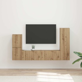 Conjunto de mueble de TV 4 pcs Roble artesanal en Muebles TV | Comprar online en Foru.es