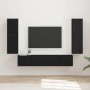 Conjunto de mueble de TV 4 pcs Negro Madera de ingeniería en Muebles TV | Comprar online en Foru.es