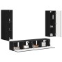 Conjunto de mueble de TV 4 pcs Negro Madera de ingeniería en Muebles TV | Comprar online en Foru.es