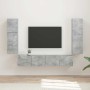 Conjunto de mueble de TV 4 pcs Gris Concreto en Muebles TV | Comprar online en Foru.es